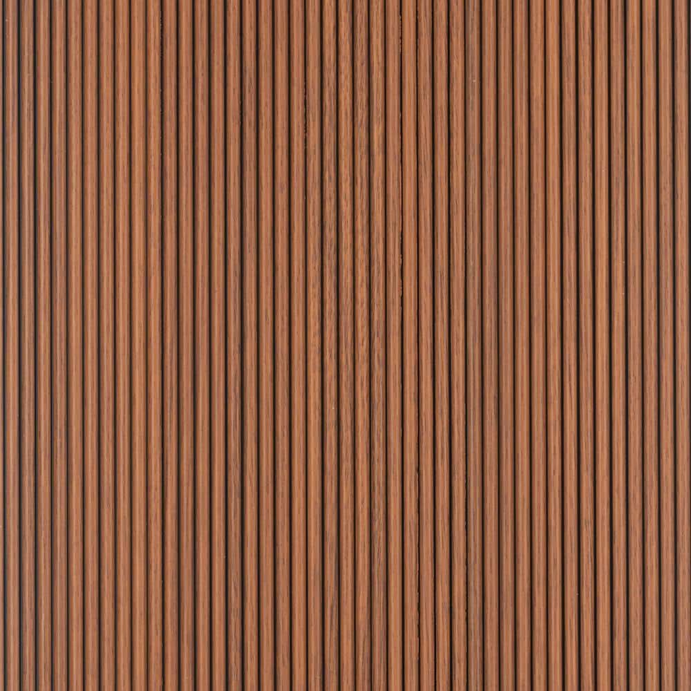 Mahogany 94.5" x 12" Polystyrene 3D Wood Slat Wall Panels