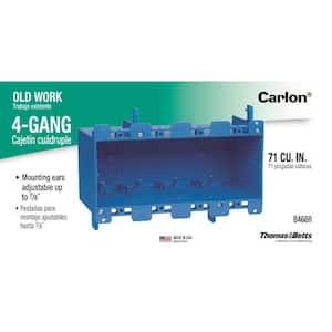 4-Gang 71 cu. in. PVC Old Work Electrical Switch and Outlet Box