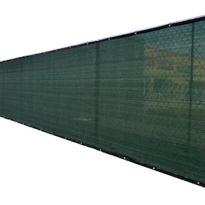68 in. x 25 ft. Green Privacy Fence Screen Plastic Netting Mesh Fabric Cover with Reinforced Grommets for Garden Fence