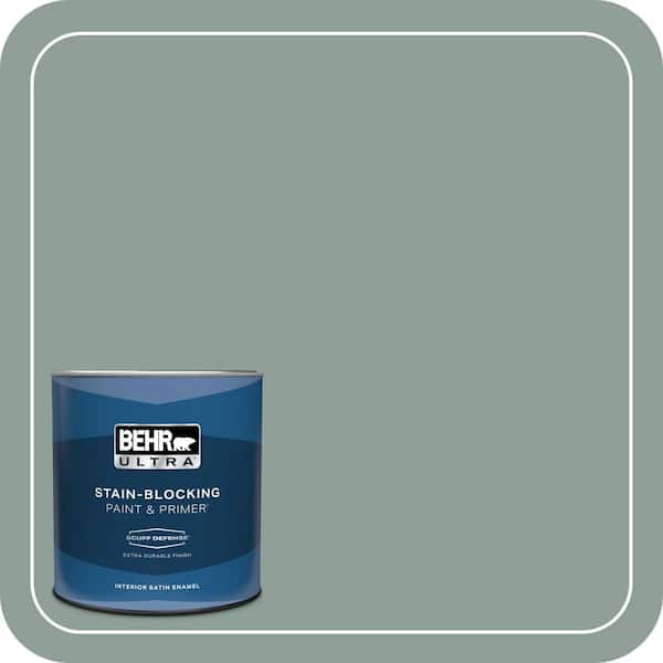 BEHR ULTRA 1 qt. #QE-44 Eucalyptus Extra Durable Satin Enamel Interior Paint & Primer