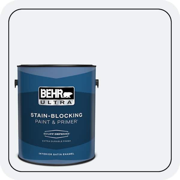 BEHR ULTRA 1 gal. #BL-W10 Maui Mist Extra Durable Satin Enamel Interior Paint & Primer