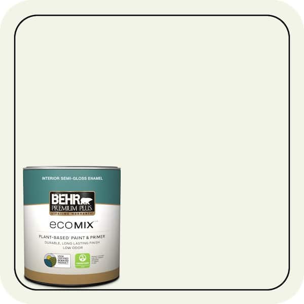 1 qt. #GR-W10 Calcium Semi-Gloss Enamel EcoMix Plant-Based Interior Paint & Primer