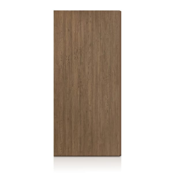 CALHOME 30 in. x 86 in. Walnut Texture Flush Hollow Core Composite Interior Door Slab