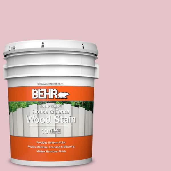 BEHR 5 gal. #S140-2 Cranapple Cream Solid Color House and Fence Exterior Wood Stain