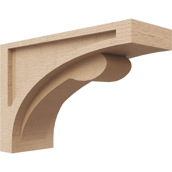 Ekena Millwork 5 in. x 10 in. x 15 in. Classic Viola Rough Cedar Woodgrain TimberThane Corbel, Primed Tan