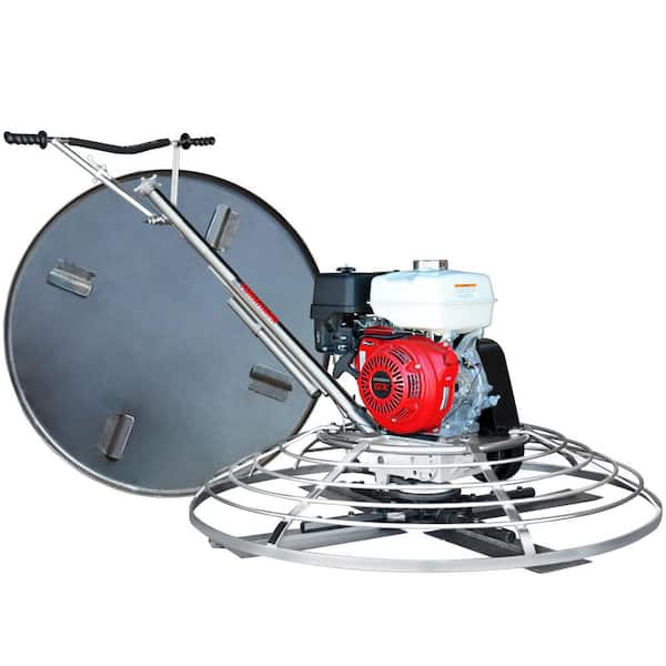 TOMAHAWK 46 in. Concrete Finishing Power Trowel with 13 HP Honda Engine Combo Blades Float Pan Rubber Handle