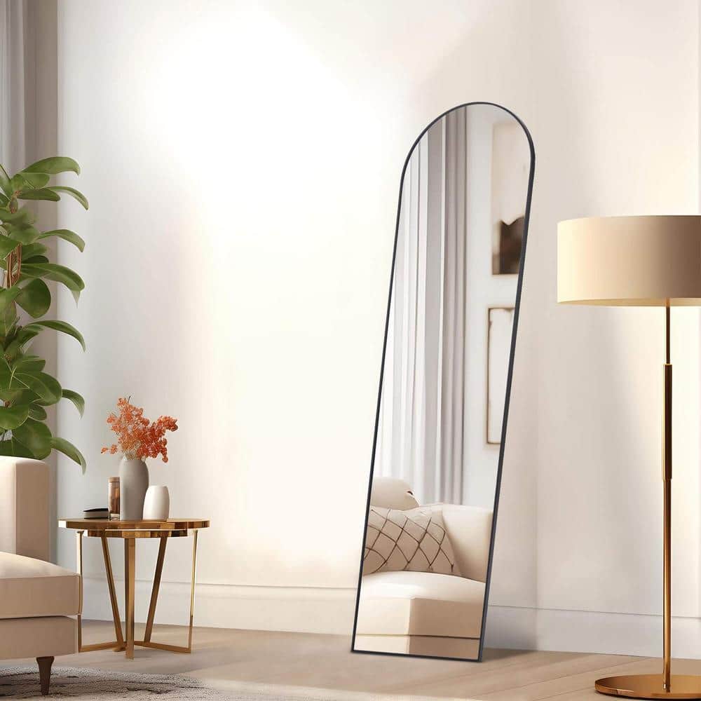 Black 16 in. W x 59 in. H Full Length Mirror, Floor Standing Mirror, Wall M