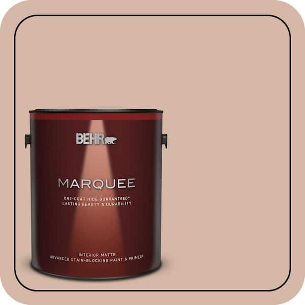 BEHR MARQUEE 1 gal. #S190-3 Sedona Pink Matte Interior Paint & Primer