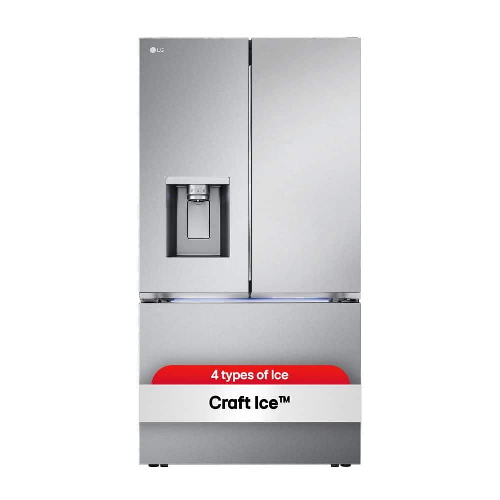 LG 26 cu. ft. Smart Counter-Depth MAX French Door Refrigerator with 4 types of ice in PrintProof Stainless Steel
