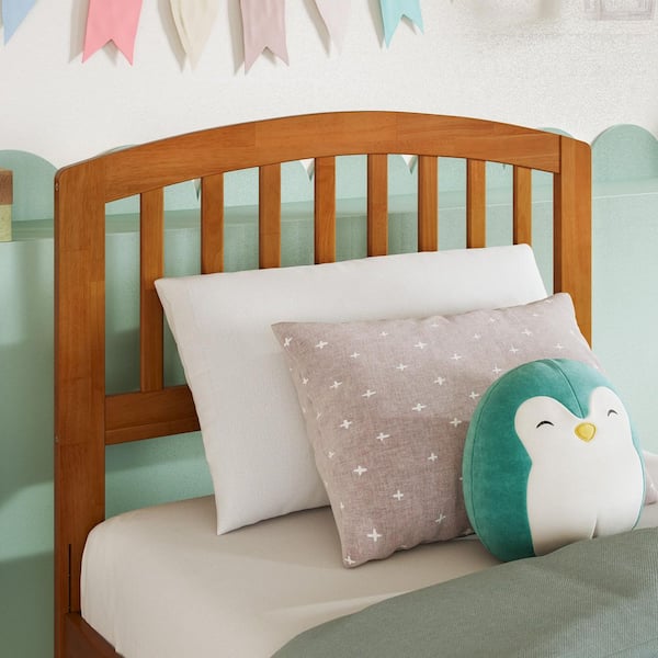 AFI Richmond Light Toffee Natural Bronze Solid Wood Twin Headboard with Attachable Charger