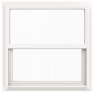 36 in. x 36 in. V-4500 Series White Single-Hung Vinyl Window with Fiberglass Mesh Screen