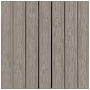 15/16 in. x 5-1/4 in. x 20 ft. Stone Gray Grooved Edge Capped Composite Decking Board