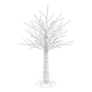 8 ft. Giant-Sized Bare Branch White LED Tree Holiday Yard Decoration