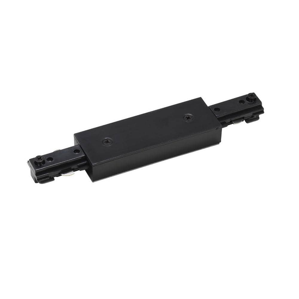 0.8 in. H Black Single Circuit Straight Track Lighting Connector