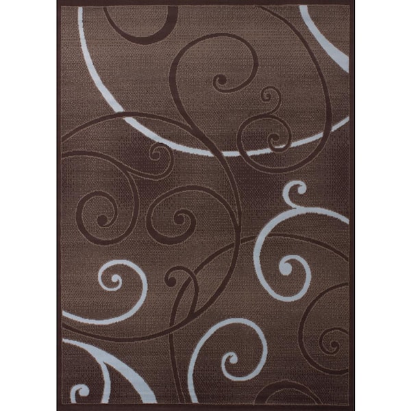 United Weavers Dallas Bangles Chocolate 5 ft. x 7 ft. Indoor Area Rug