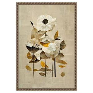 "Sunbathing Flower" by Treechild 1-Piece Floater Frame Giclee Abstract Canvas Art Print 23 in. x 16 in.
