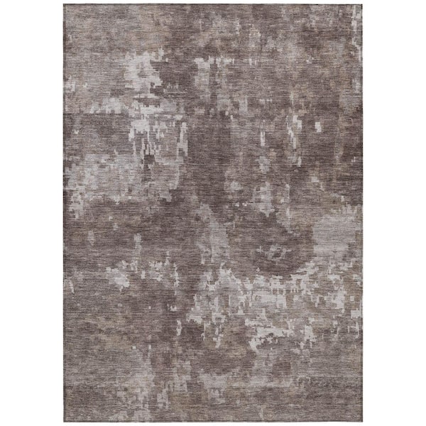 Chantille Machine Washable Indoor/Outdoor Abstract ACN2361 Brown 3 ft. x 4 ft. Area Rug