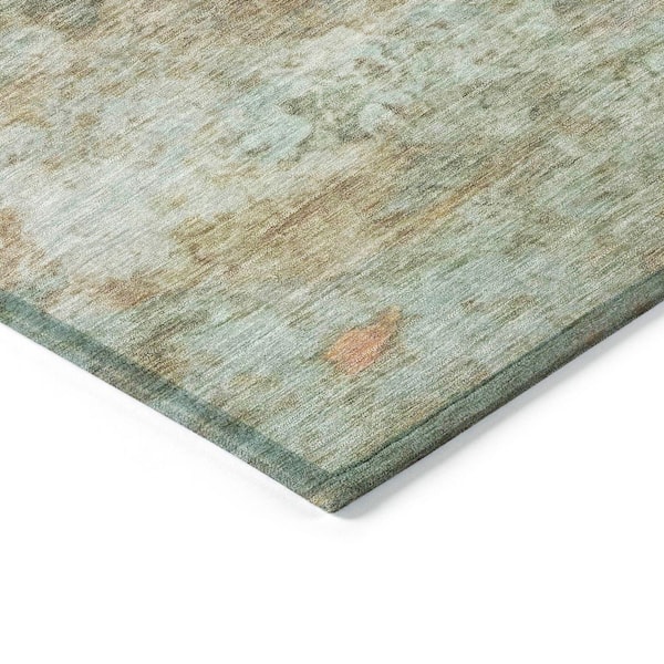 Chantille Machine Washable Indoor/Outdoor Abstract ACN2100 Wheat 8 ft. x 8 ft. Area Rug
