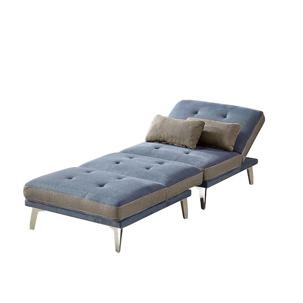 Unbranded 73 in. W Blue Fabric Twin Sofa Bed