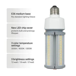 3900 Lumen LED Cob Bulb E26 3CCT Lumen Tough 1 Bulb