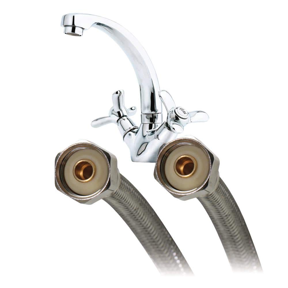 12-Inch Braided Stainless Steel Faucet Connector