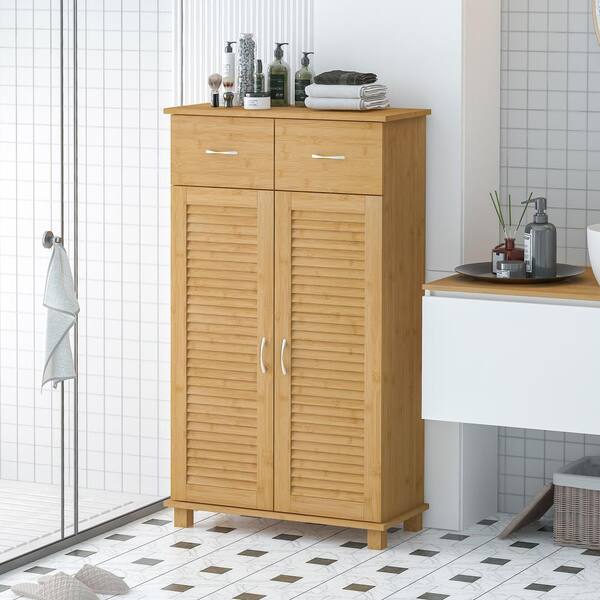 Bamboo 2024 towel cabinet