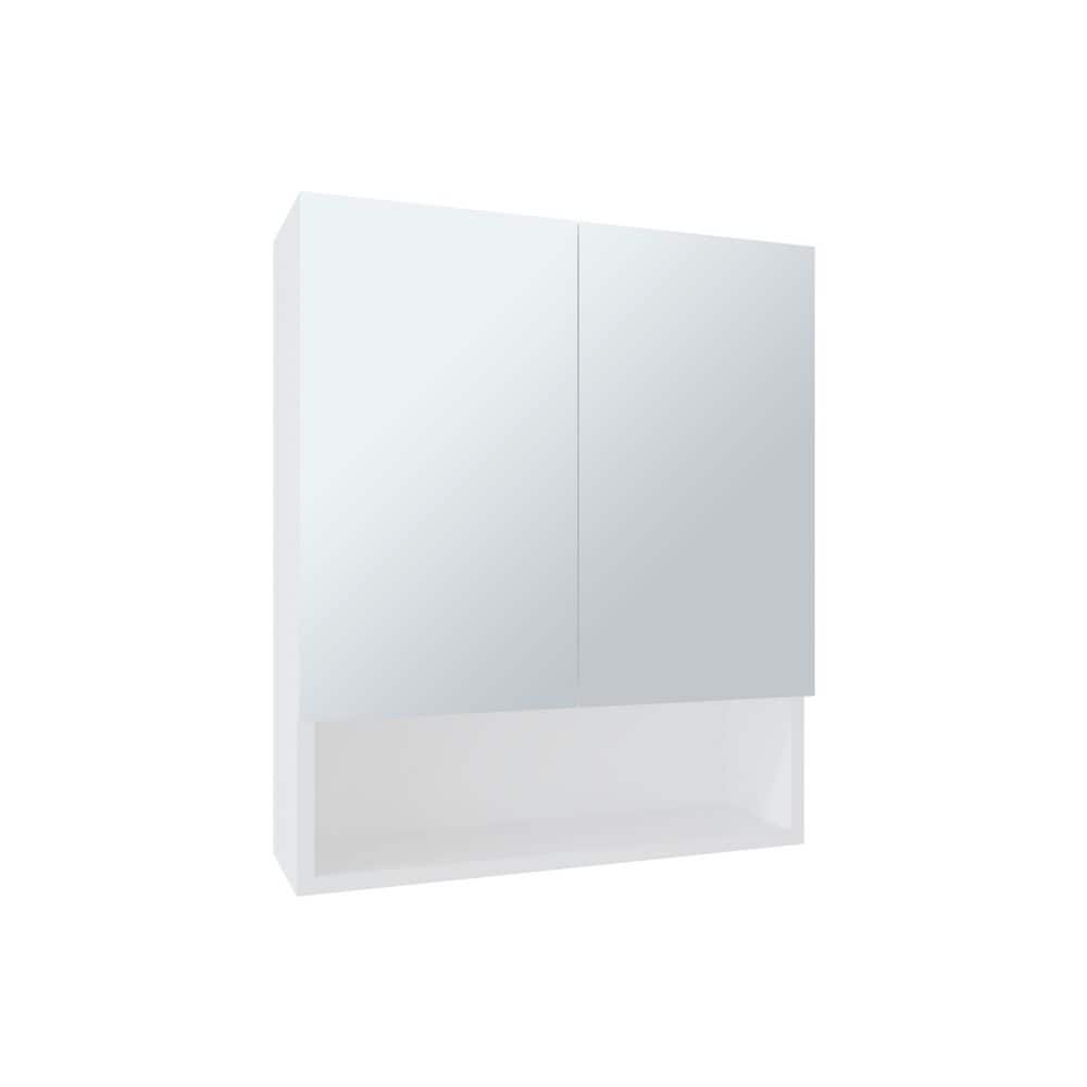 19.7 in. W x 23.3 in. H Rectangular White Surface Mount Medicine Cabinet with Mirror, with Double Doors price history on PriceWatchPro