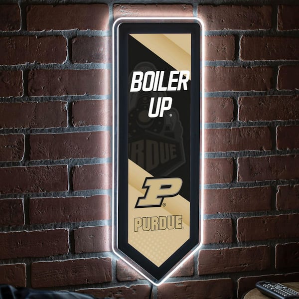 Evergreen Purdue University Pennant 9 in. x 23 in. Plug-in LED Lighted Sign