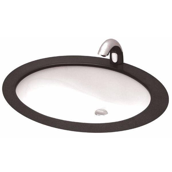 TOTO 17 in. Oval Undermount Bathroom Sink in Cotton White