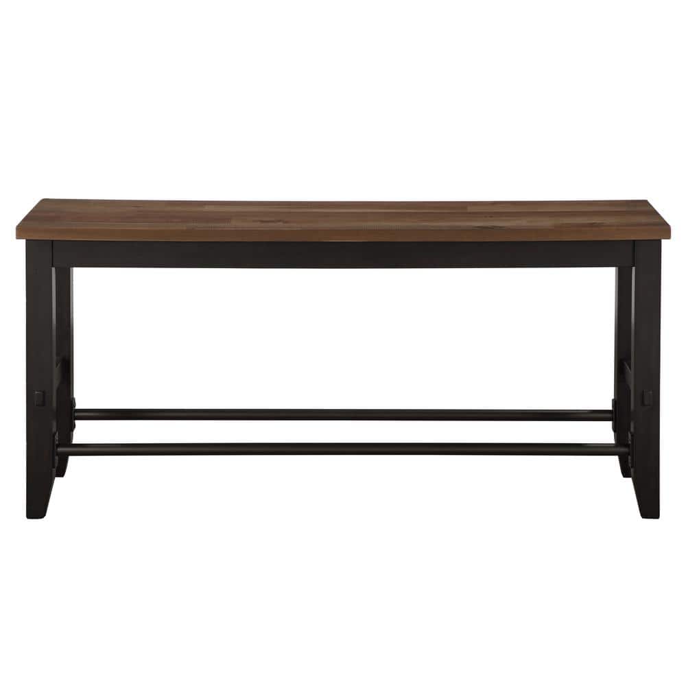 ボーソレイユヴィンテージ　C04 Steve Silver Bermuda Brown and Black Counter Height Bench 54