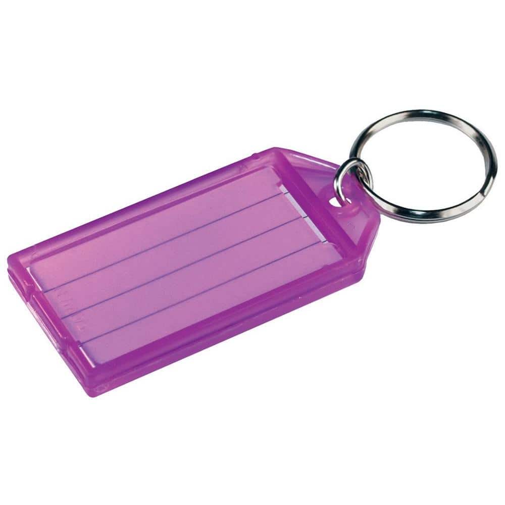 Hemoton 30pcs Multi-color Plastic Key Fobs Luggage ID Tags Labels with Key  Rings (Random Color)