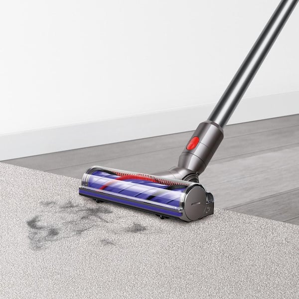 Dyson V8 Extra Bagless, Cordless, Washable Whole Machine Filtration for All Surfaces, in Nickel Stick Vacuum - The Depot