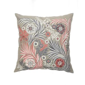 Garden Multi-color Floral Bloom Cozy Poly-fill 20 in. x 20 in. Indoor  Throw Pillow