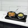 BLACK DECKER 2 Burner 12 in. Black Hot Plate with Temperature