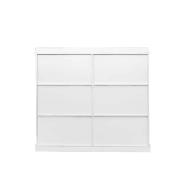 Homfa 4 Drawer Storage Cabinet, Wooden Cupboard Linen Bathroom Cabinet,  White Finish