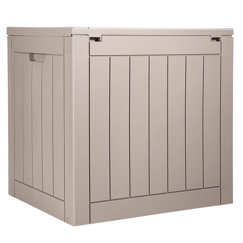Outdoor Storage Box, 31 Gal. Resin Deck Box, Backyard Outside Toy and Towel Storage Cabinet Waterproof, for Garden Tools price history on PriceWatchPro