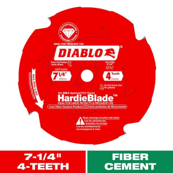 7-1/4in. x 4-Teeth HardieBlade Saw Blade for Fiber Cement