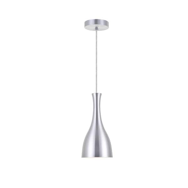 Unbranded Timeless Home 5.5 in. 1-Light Burnished Nickel Pendant Light, Bulbs Not Included