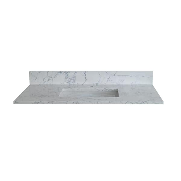 ANTFURN 37 in. W x 22 in. D Engineered Stone Composite Vanity Top in