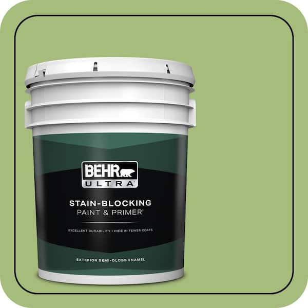 BEHR ULTRA 5 gal. #P370-5 Lazy Caterpillar Semi-Gloss Enamel Exterior Paint & Primer