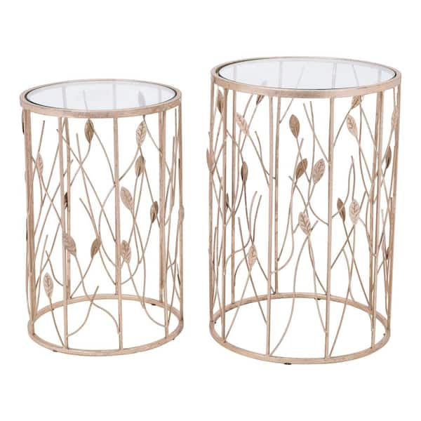 ZUO Sage Gold Side Table Set