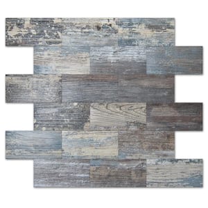 Spruce-Gray 11.4 in. x 13.5 in. PVC Peel and Stick Tile for Kitchen Backplash, Bathroom, Fireplace (9.6 sq. ft./Box)