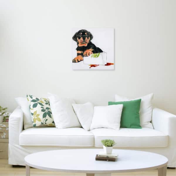 Empire Art Direct 20 in. x 20 in. "Java's Paw" by Jodi Pedri Frameless Free Floating Tempered Glass Panel Graphic Wall Art
