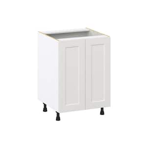 Littleton Painted 24 in. W x 34.5 in. H x 24 in. D in Gray Assembled Sink Base Kitchen Cabinet with Full High Door