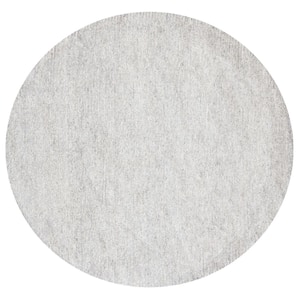 Himalaya Grey 6 ft. x 6 ft. Solid Color Round Area Rug