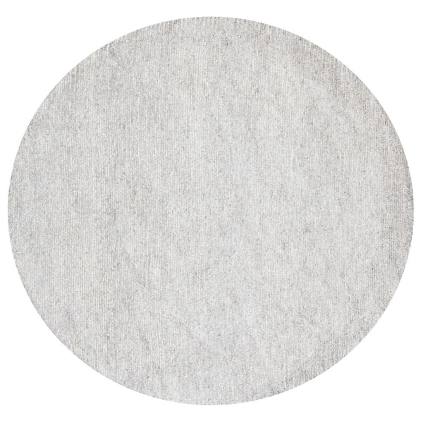 SAFAVIEH Himalaya Grey 6 ft. x 6 ft. Solid Color Round Area Rug