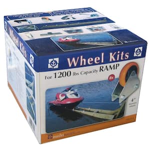 4 in. Wheel Kit for up to 1200 lbs. Capacity Boat Ramp