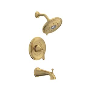 Delancey Water Saving 1-Handle Tub and Shower Trim Kit in Brushed Gold (Valve Not Included)