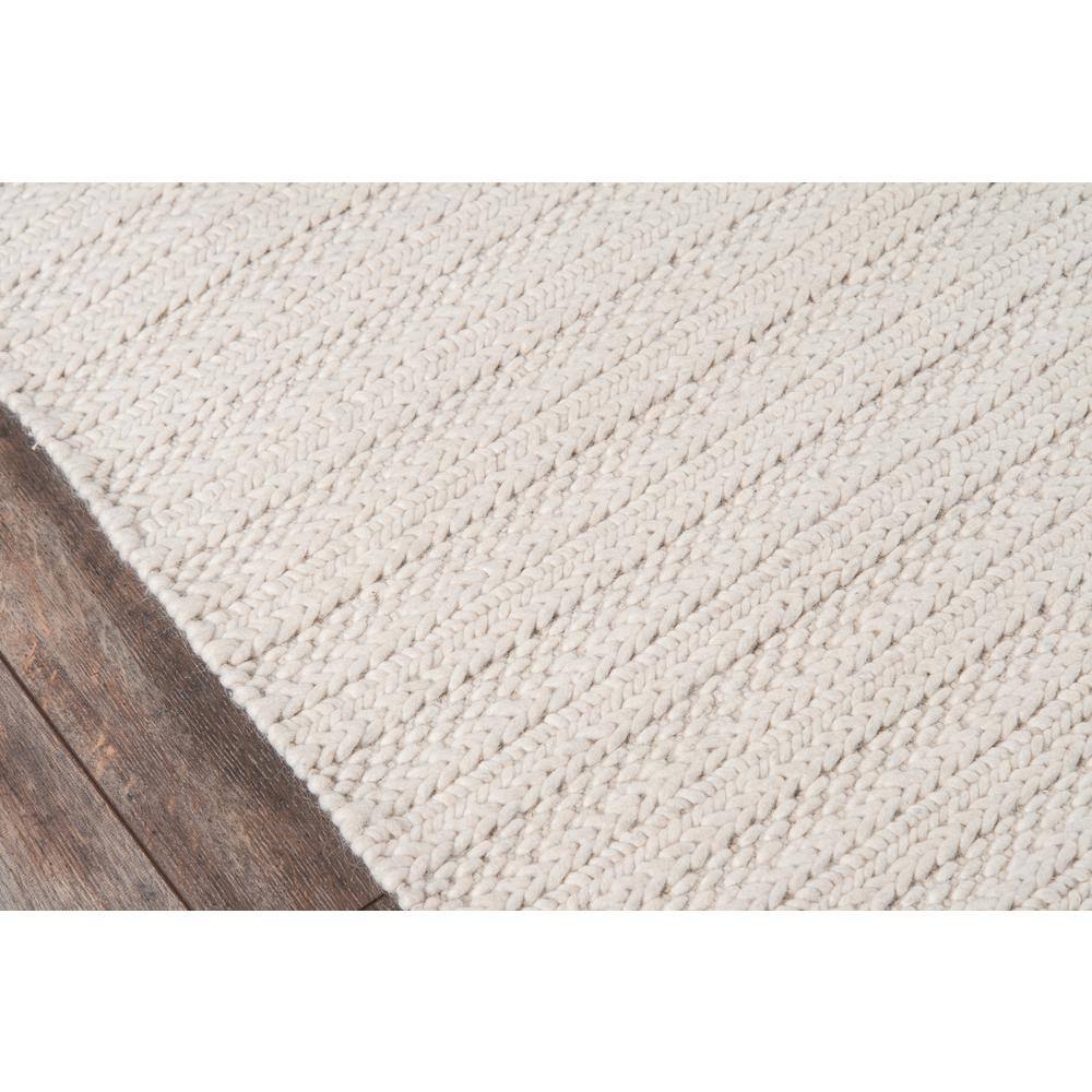 Ivory Hand-Woven Wool Rectangular Area Rug 8'9" x 11'9"