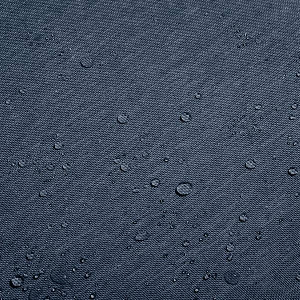 Montlake Heather Indigo Blue 21 in. W x 19 in. D x 3 in. Thick Rectangular Outdoor Seat Cushion